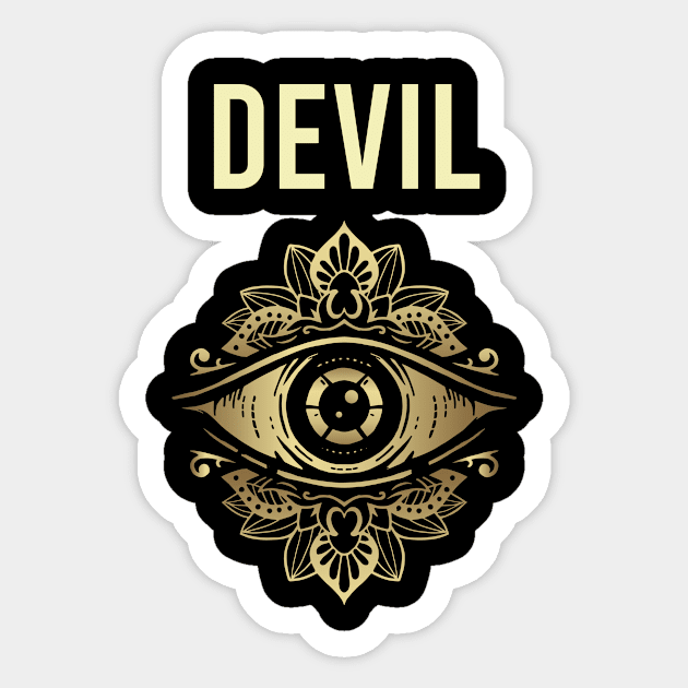 Devil Watching Sticker by blakelan128